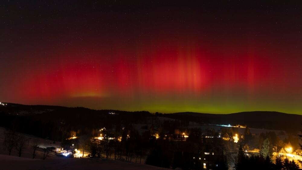 Polární záře - záře zesílila, foto: Martin Gembec